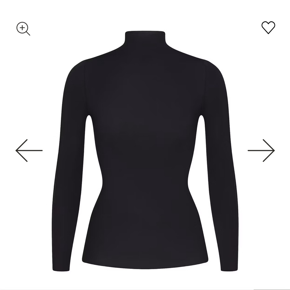 NWT *Sold Out* SKIMS/Nike Mock Neck Long Sleeve   - Black